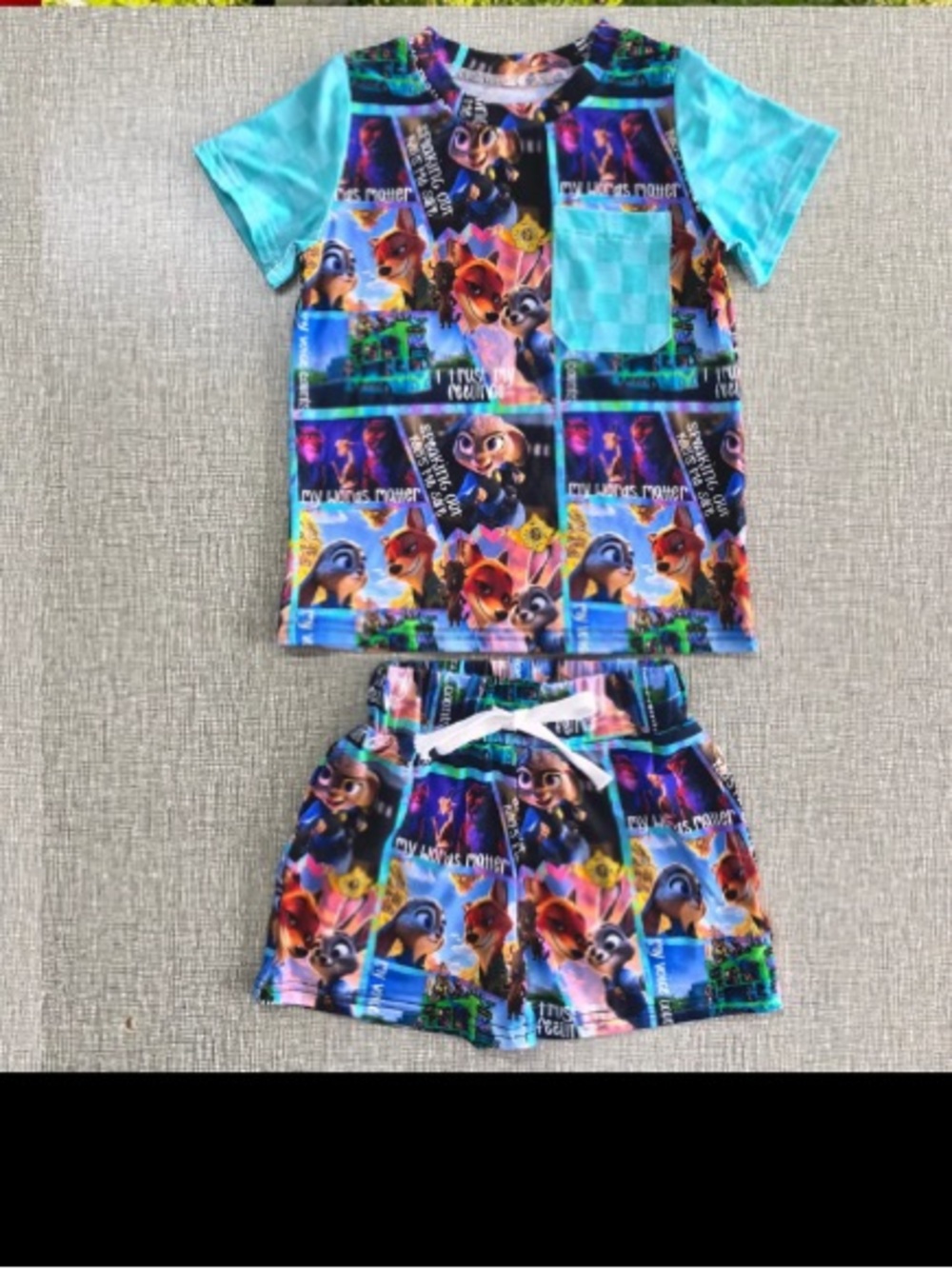 BAMBOO Zootopia exclusive design Kids daywear short Set